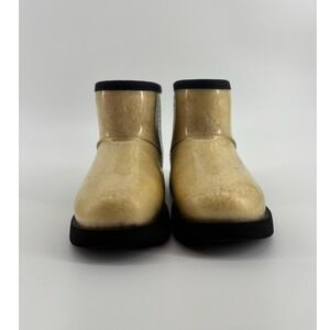 UGG Kids Classic Clear Mini Waterproof Boots Natural Black Size 10 Kids